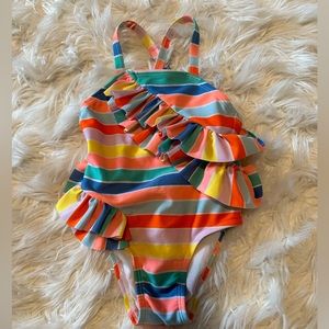 Toddler Girl Striped Swimsuit